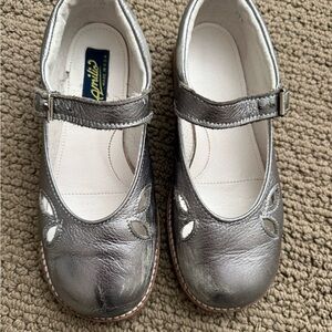 Silver Amilio Kids Mary Jane Shoes